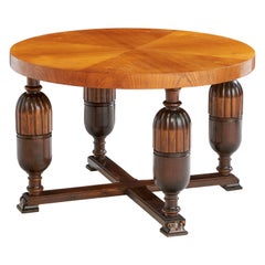 Schwedischer Designer, Beistelltisch, Birke, Eiche Schweden, 1930er Jahre
