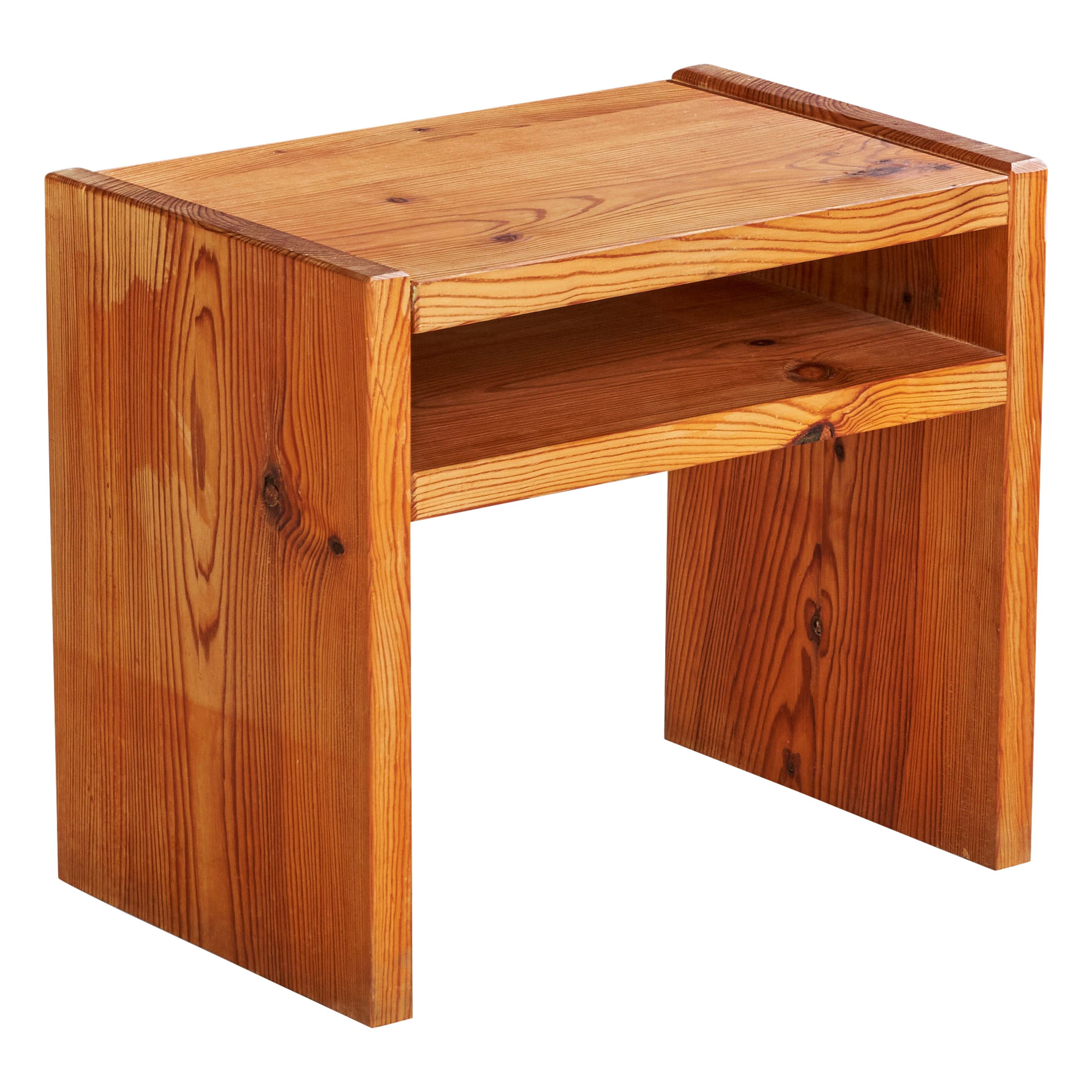 Schwedischer Designer, Beistelltisch, Kiefernholz, Schweden, 1970er Jahre