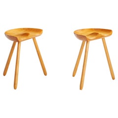 Dänische Designerin, Hocker, Buche, Dänemark, 1950er Jahre