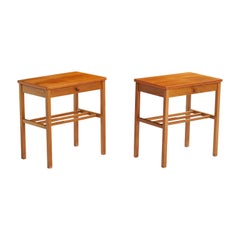 Swedish Designer, Nightstands, Teak, Sweden, 1950s
