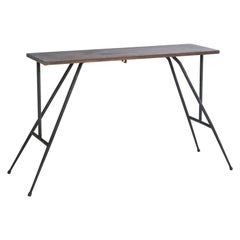 Tavolo consolle di design italiano, Wood, Metallo, Italia, anni '40