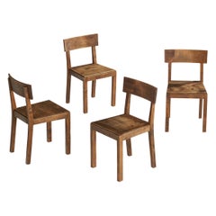 Schwedischer Designer, Esszimmerstühle, Birke, Schweden, 1930er Jahre