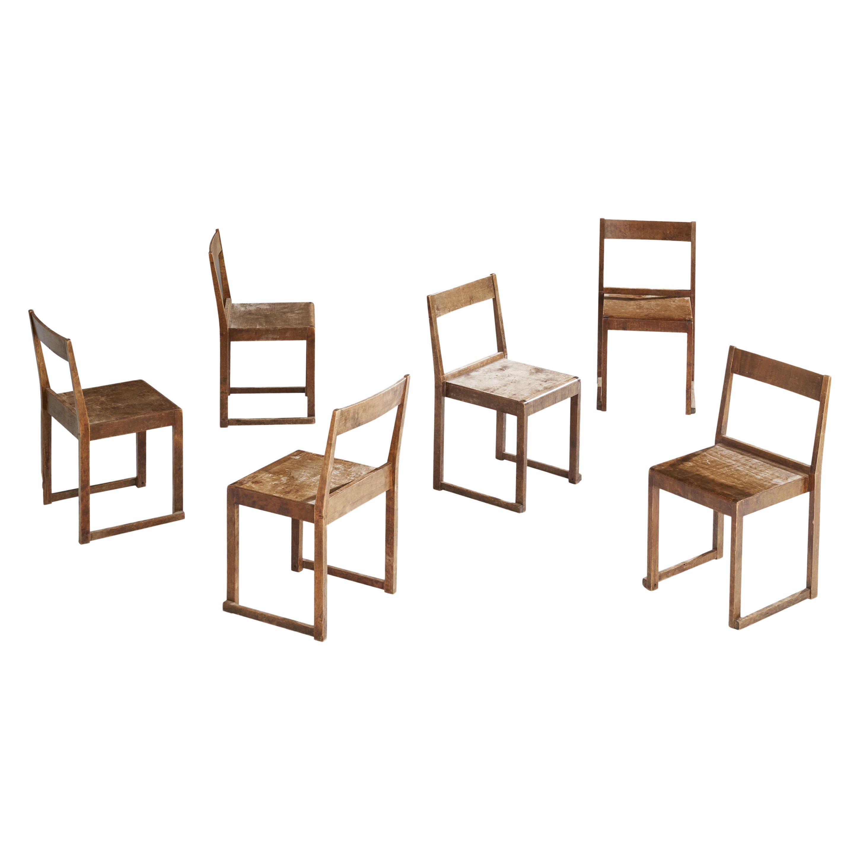 Sven Markelius, Dining Chairs, Birch, Sweden, 1940s