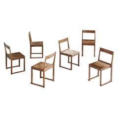 Sven Markelius, chaises de salle à manger, bouleau, Suède, années 1940