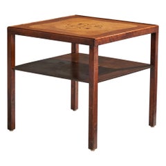 Schwedischer Designer, Beistelltisch, Birke, Eiche, Schweden, 1930er Jahre