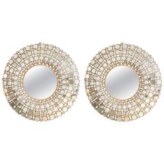 Pair of Gilt Metal Mirrors 12