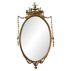 Vintage Regency Monumental Gilt Swag Mirror