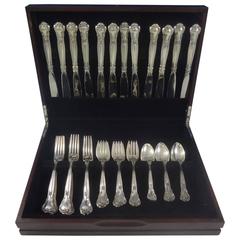 Antique Chantilly by Gorham Sterling Silver Place Size Flatware Set 12 Service 48 Pieces