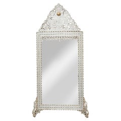 Moroccan Mirror with Bone and Mother-of-Pearl Inlay, circa 1900