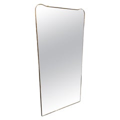 Large Brass Mirror-Italy Mid-century