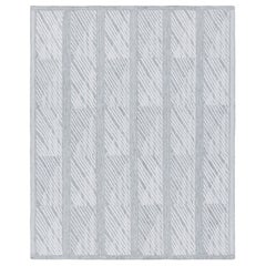 Rug & Kilim’s Scandinavian Style Outdoor Rug in Gray & White Geometric Patterns