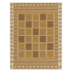 Tappeto in stile scandinavo Rug & Kilim con motivi geometrici marroni e dorati
