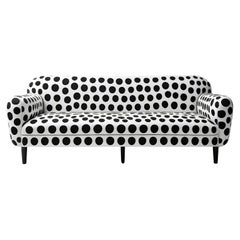 Canapé artisanal Polkadot Black 3 Seater