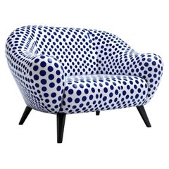 Blue Polkadot Lounge Chair