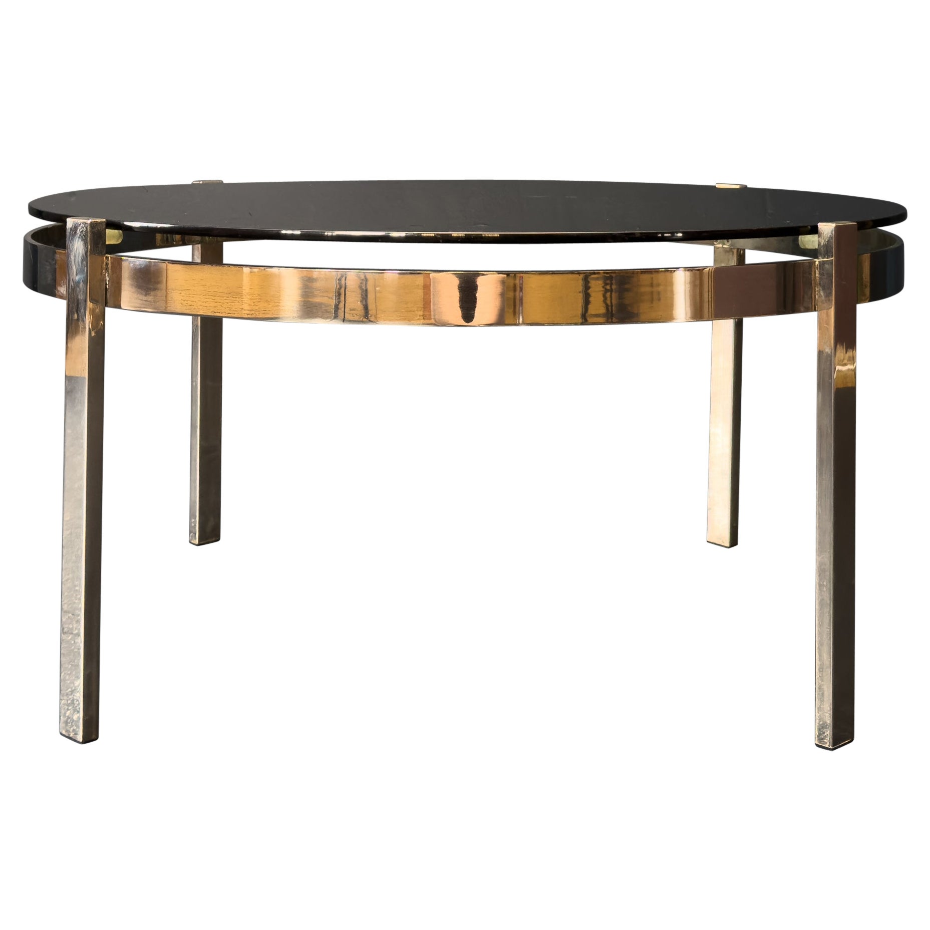 Chrome and Smoked Glass Coffee Table