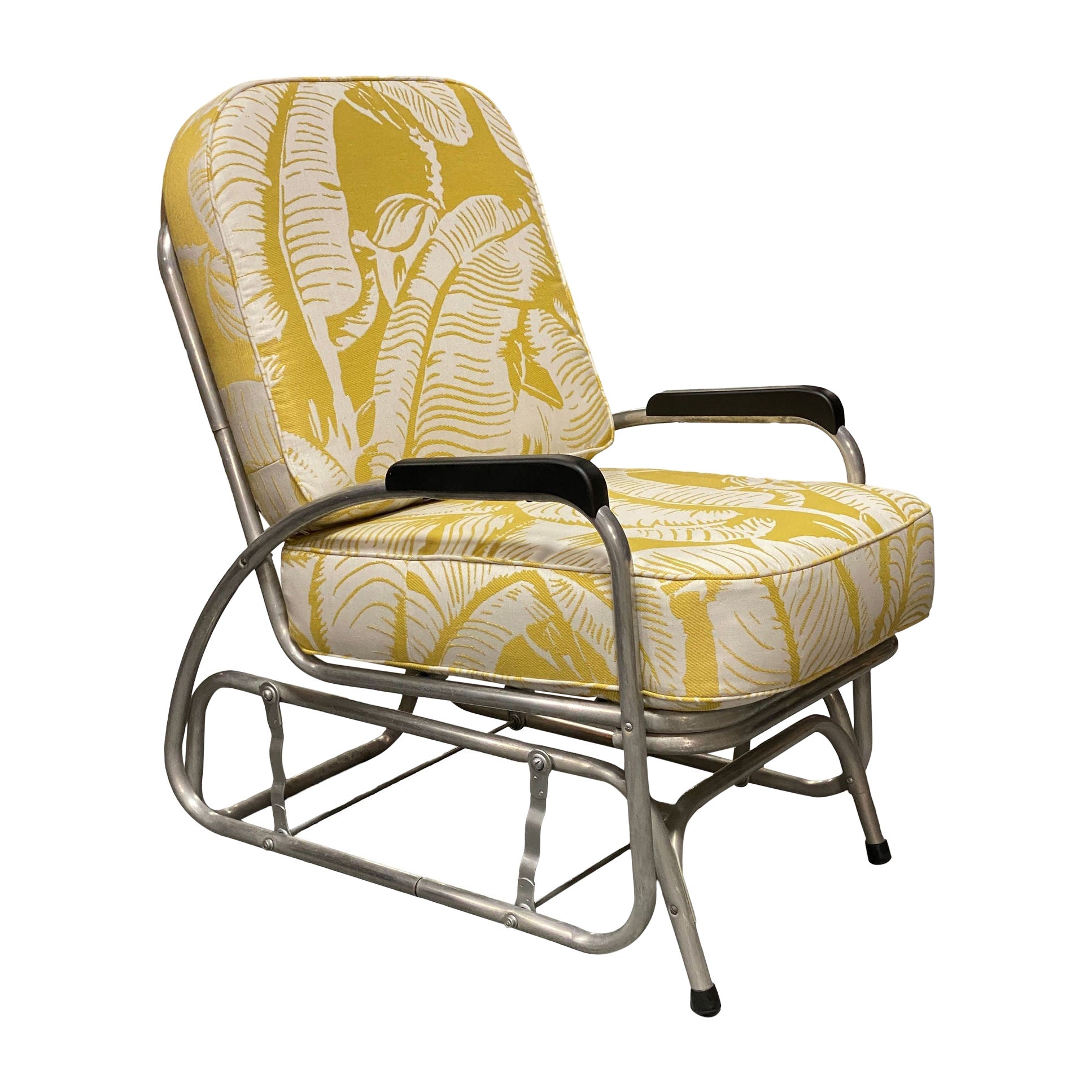 Aluminum Patio/Outdoor Sled Base Rocking Slider Armchair w/ Speed Arms