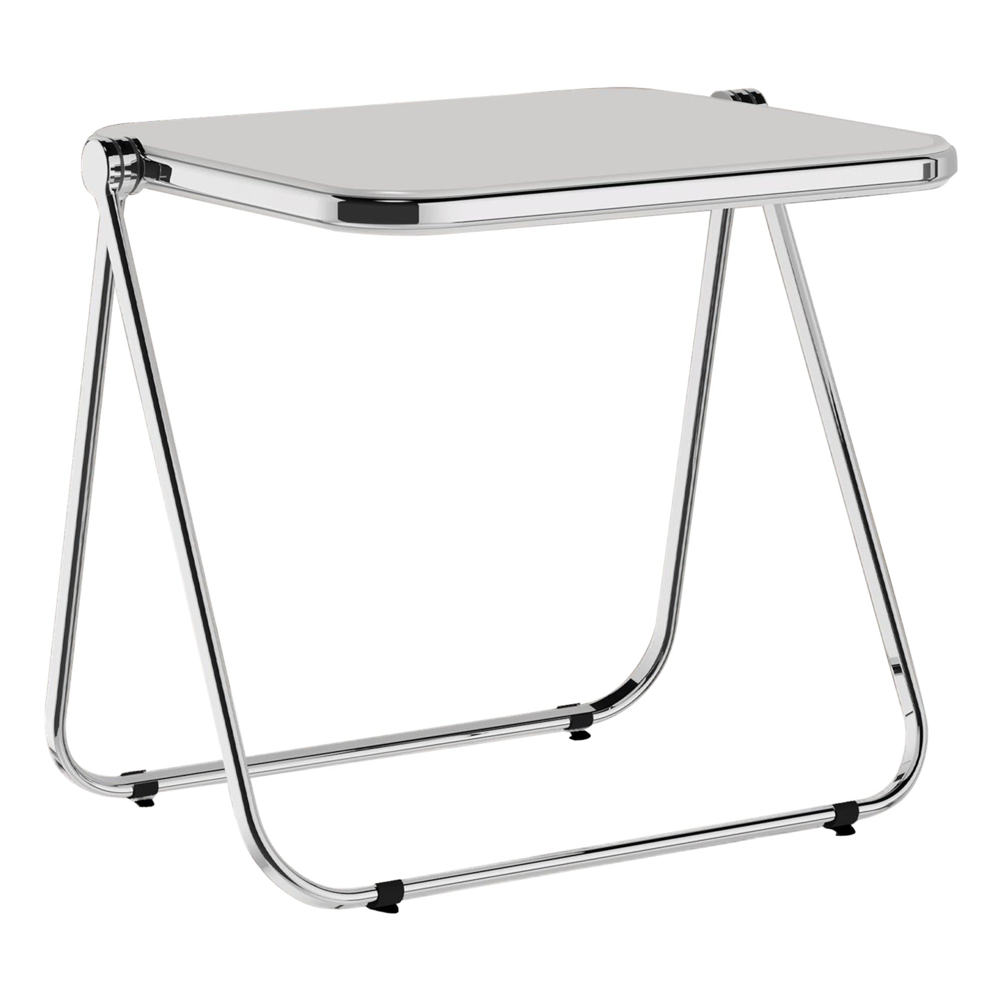 Midcentury "Platone" White Folding Desk by Giancarlo Piretti for Castelli, 1970s