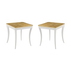 Pair of French Gold Eglomise End Tables