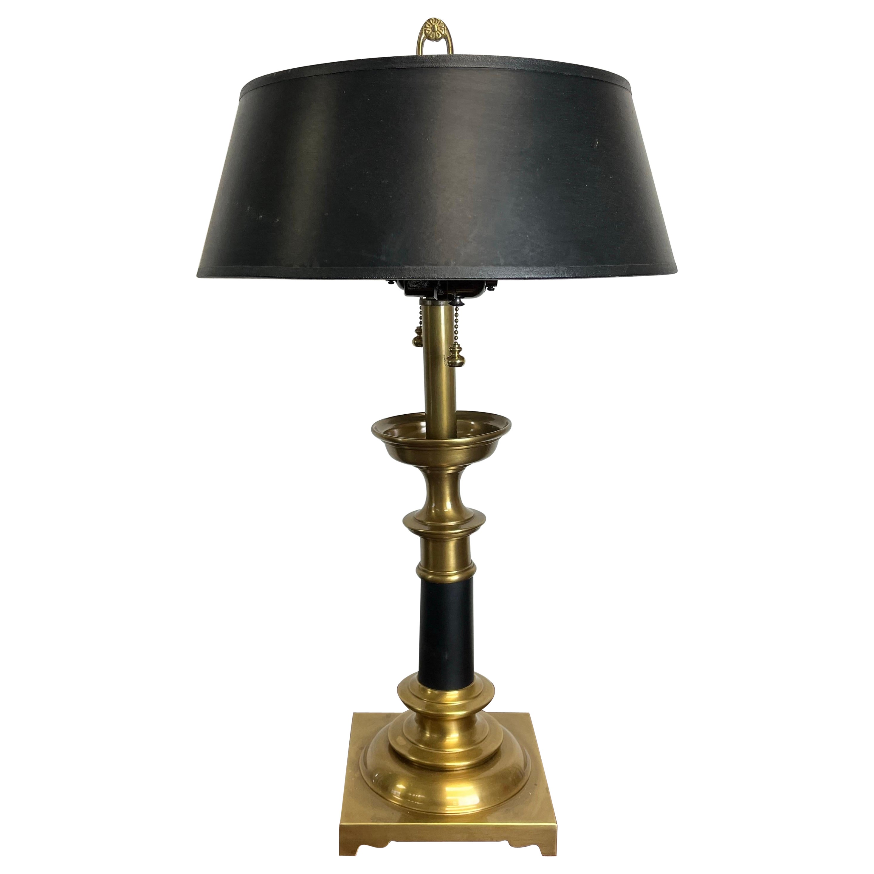 Vintage Neoclassical Candlestick Lamp Bouillotte