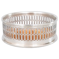 Vintage Italian Silver Plate Wine Coaster