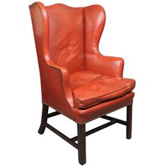 George III Mahogany Wing Chair