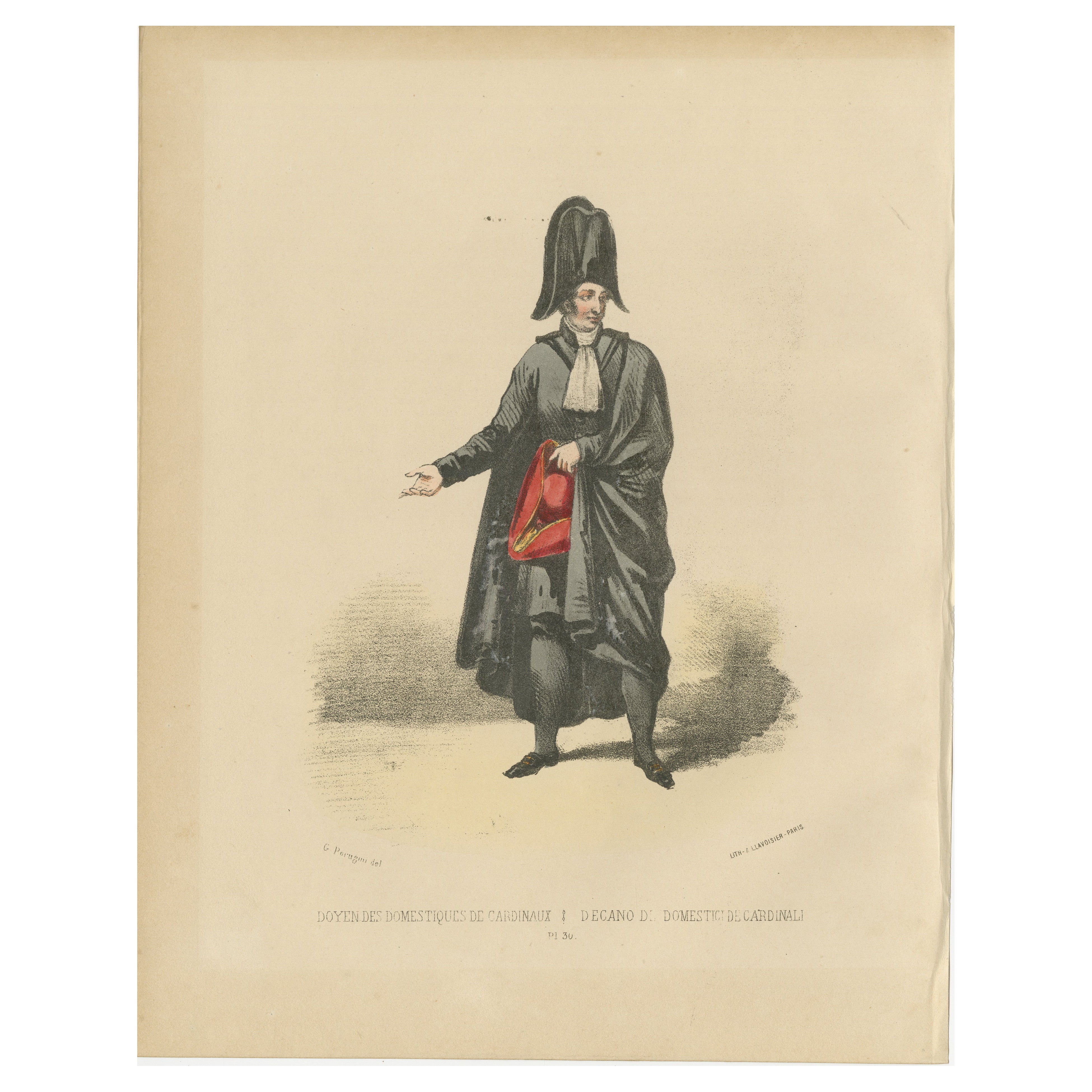 La Autoridad en la Tradición: Litografía de los Siervos del Decano de los Cardenales, 1862