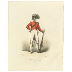 Protettore risoluto: Stampa colorata a mano di una guardia del Senato, lastra 35, 1862