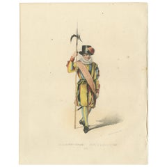 Guardia svizzera in petite uniforme: Stampa colorata a mano, lastra 43, 1862