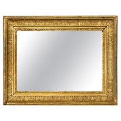 Antique Neoclassical Giltwood Rectangular Mirror, France 19th Century