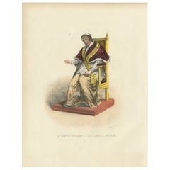 Litografia colorata a mano, Sa Sainteté Recevant (Sua Santità riceve), 1862