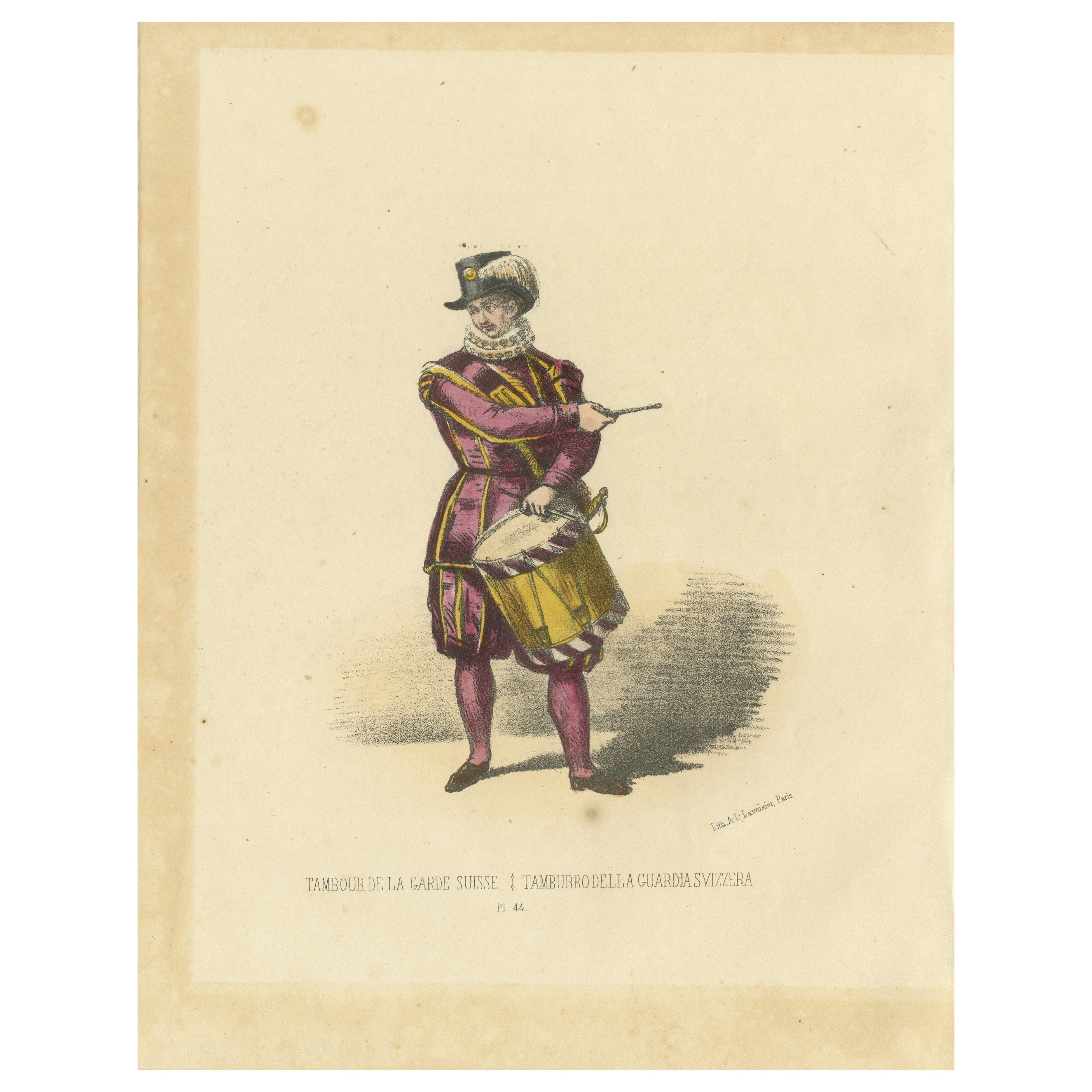 Tambour de la Garde Suisse (Tamburo della Guardia Svizzera), lastra 44, 1862