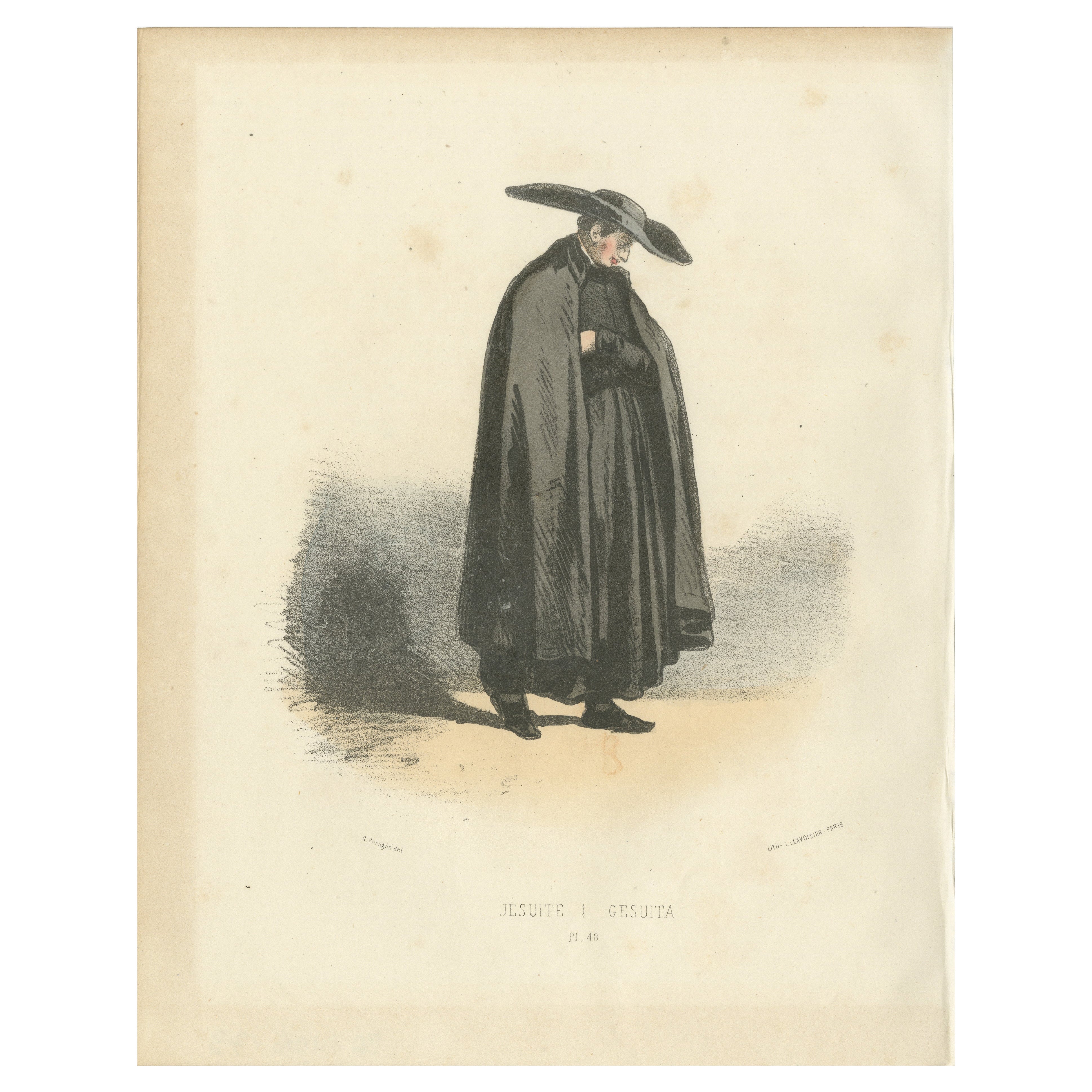 The Shadow of Devotion: Jesuit Priest in Reflection, Plate 48, 1862