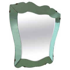 1950s Italian green surround mirror
