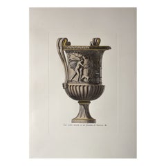 Italienische Contemporary Hand gefärbt Creme und Gold antike Vase Drucken 4 von 4