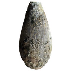 Organic Textured Green Elongated Vase