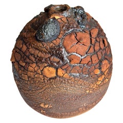 Earthy Lava Lichen Textured Bud Vase