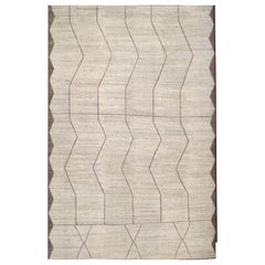 Modern Moroccan Neutral Wool Rug 15'x23'