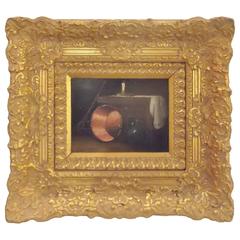 Oil Painting with Elaborate Gilt Frame, Artist Signed Lumboekas 10