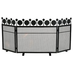 Used Bertil Vallien fire guard, produced by Boda, Sweden, 1970s