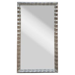 Grand miroir en bois doré argenté de style Art déco Jerry Solomon, 1 de 2