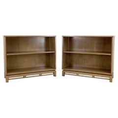 Pair Vintage Low Bookcases, "Simplex" by Kent Coffey