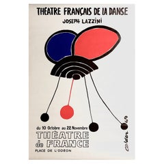 Alexander Calder Cartel original de la exposición de Calder en el Théâtre Français