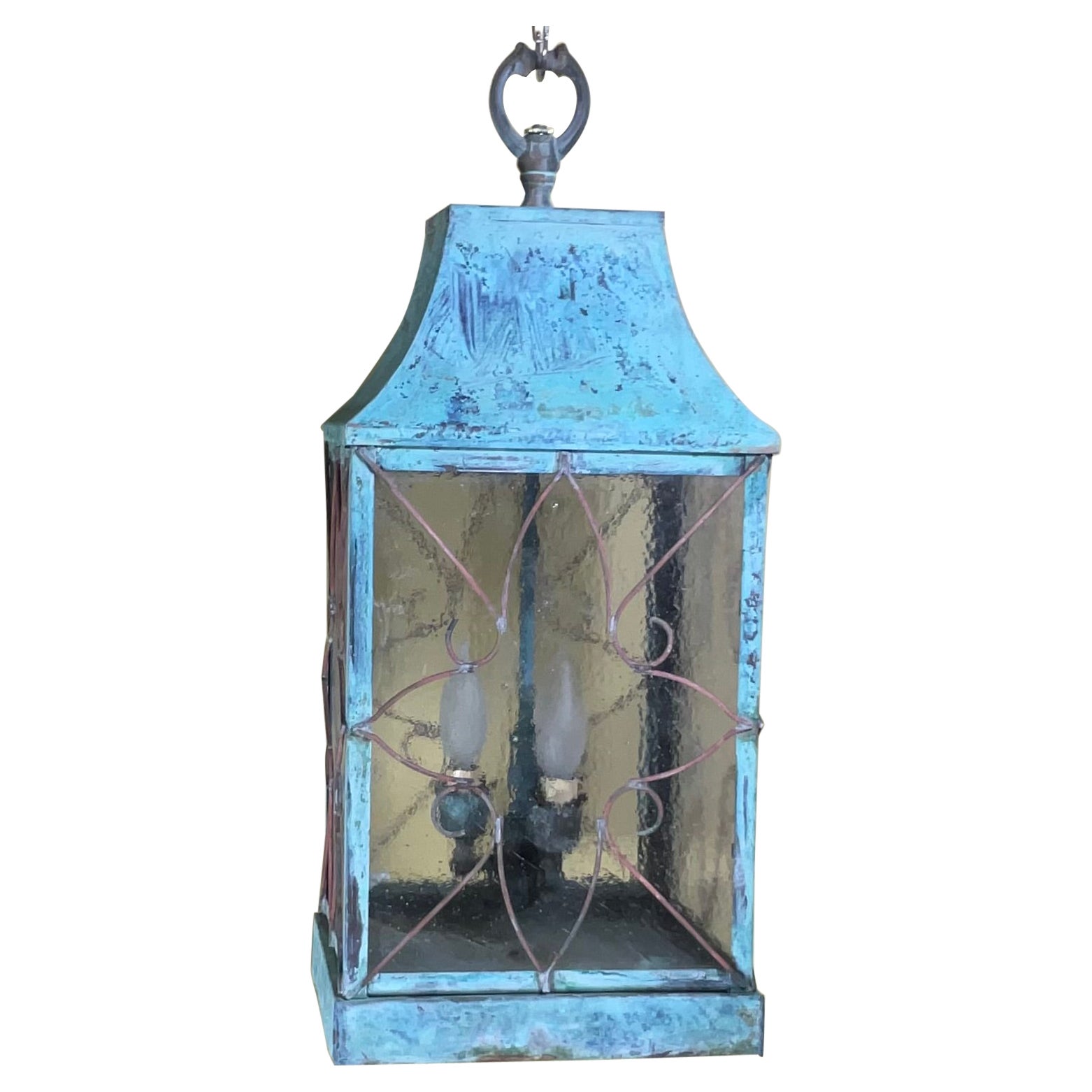 Impresionante Farol Colgante Vintage de Cobre en venta