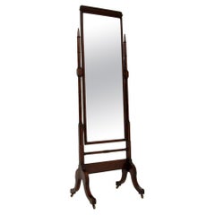 Antique Edwardian Cheval Floor Mirror