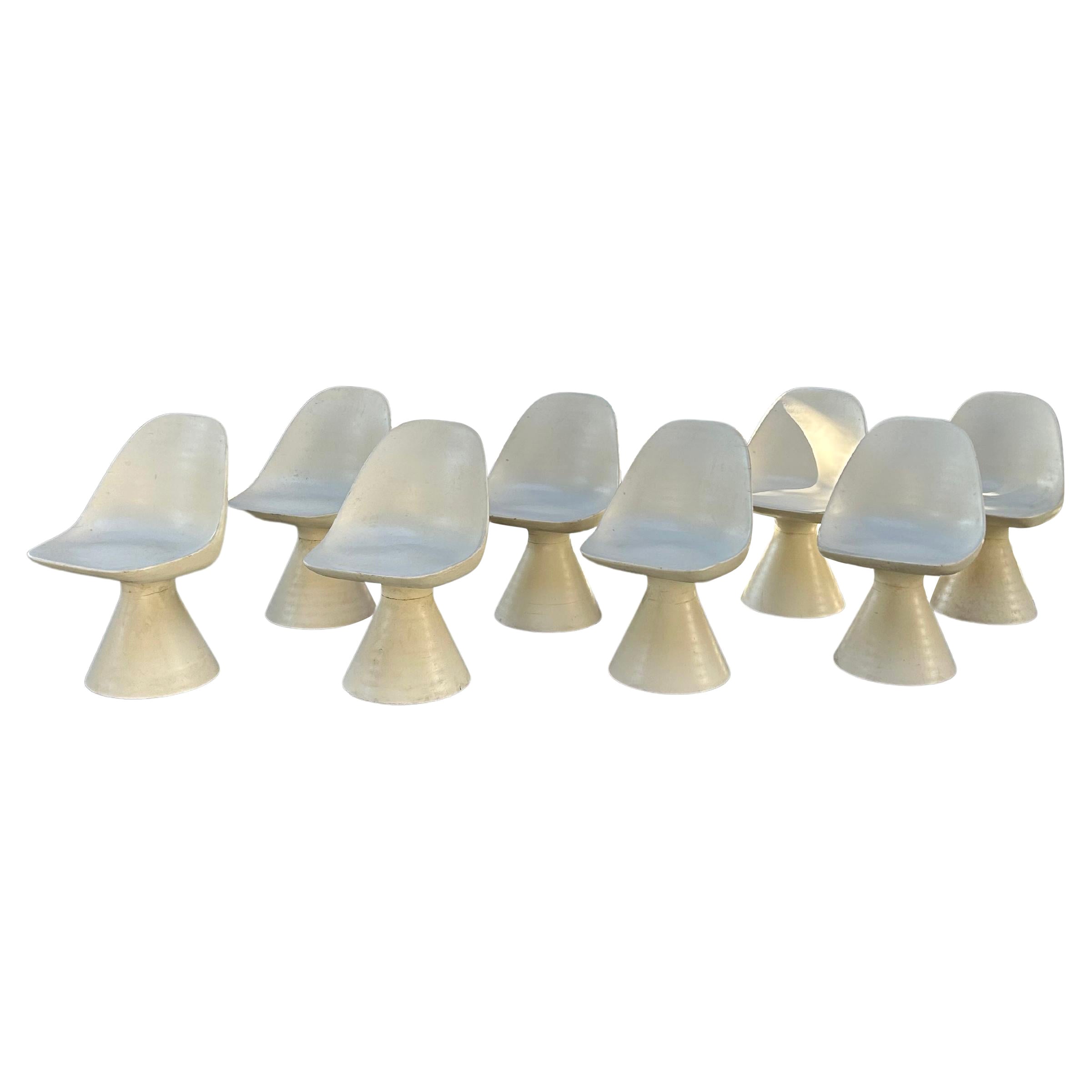 Maurice Burke - Set of 8 Mushroom chairs