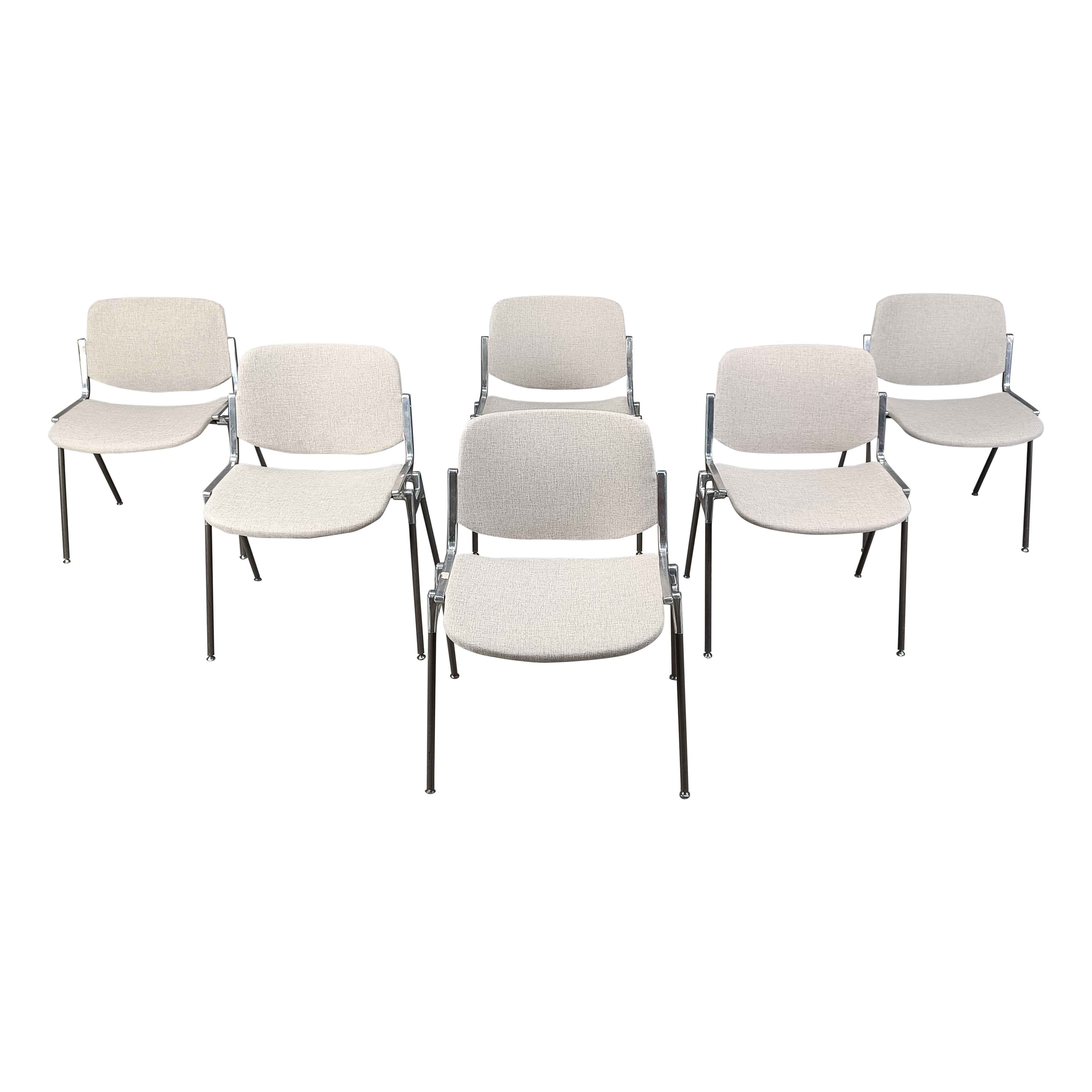Vintage Dsc 106 Side Chairs By Giancarlo Piretti For Castelli, Set Of 6 For Sale