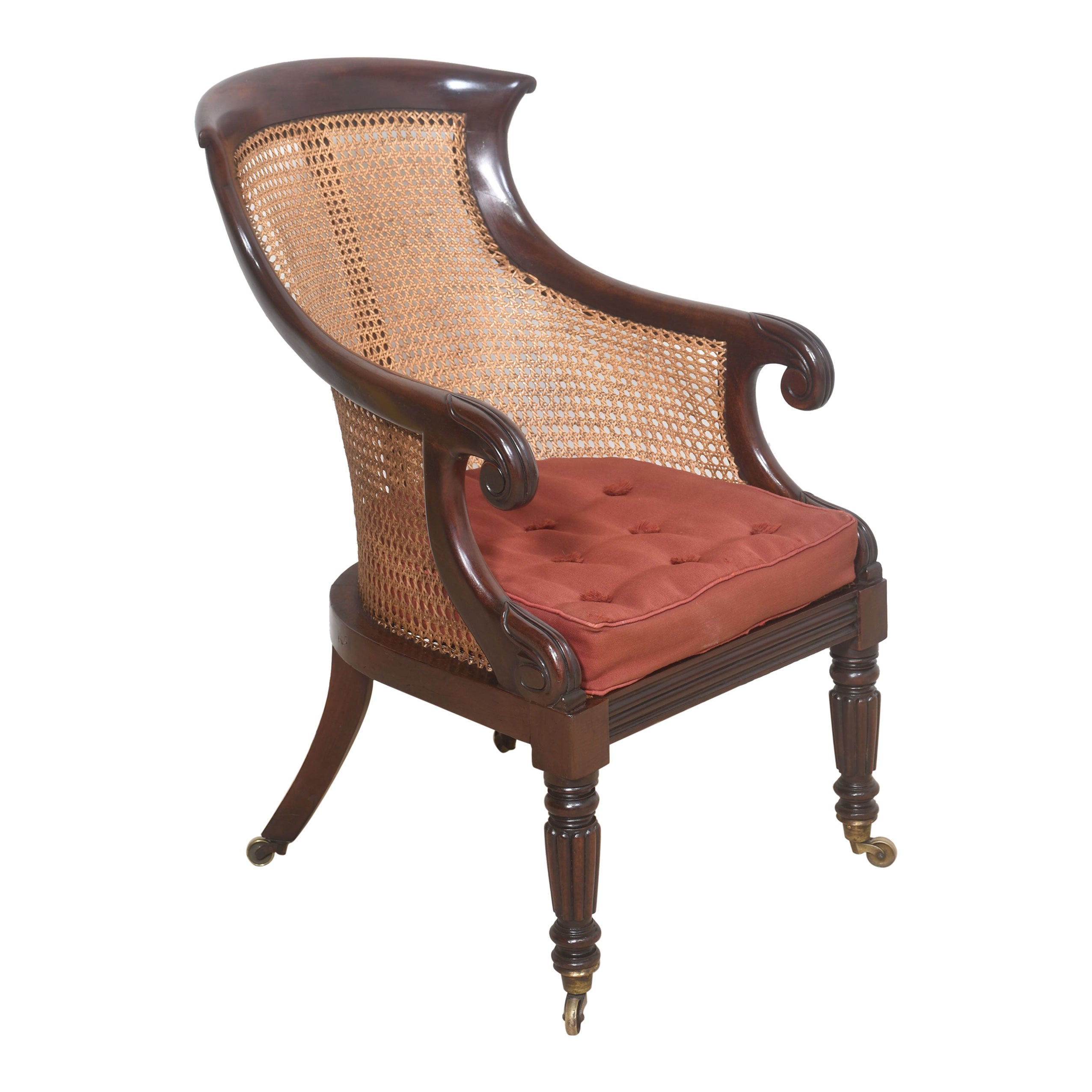 Regency Mahogany Bergere Armchair