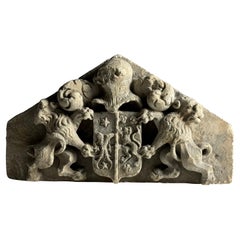Dutch Architectural Fragment limestone Coat of Arms
