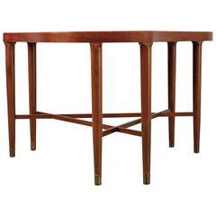 Asymmetrical Coffee Table in Nutwood, Denmark, 1940s