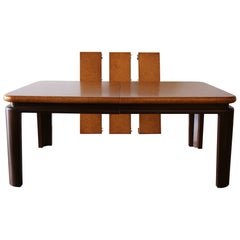 Mesa de comedor Paul Frankl de corcho y caoba para Johnson Furniture Company m. 2443